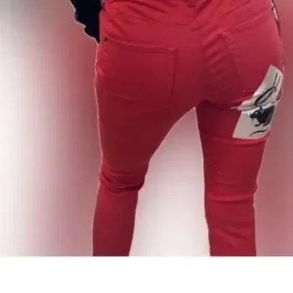 Nwt JAPANESE IMPORTED FROM AUSTRALIA DENIM Ksubi red rare 27 - Picture 8 of 13